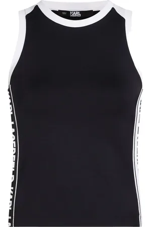 Karl Lagerfeld Top con franja del logo