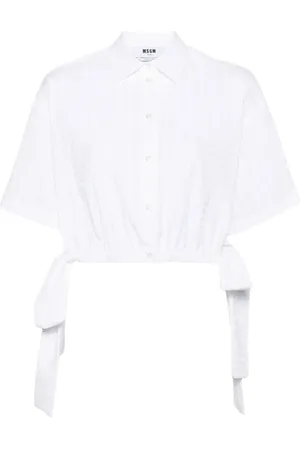 Msgm Camisa corta de tejido seersucker