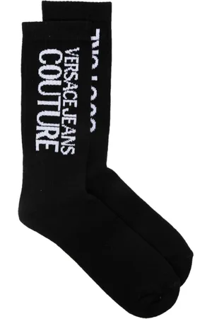 VERSACE Calcetines tejidos con logo en intarsia