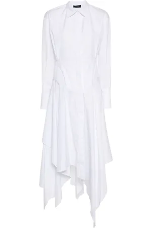 MUGLER Vestido midi de popelina
