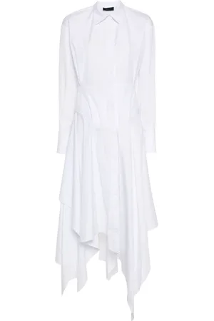 MUGLER Vestido midi de popelina