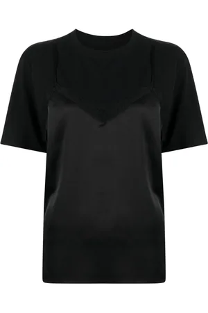 JNBY Playera con panel en satén