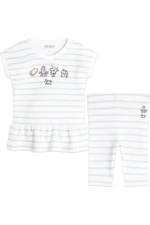 Kenzo Set de vestido con rayas estampadas