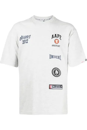 A Bathing Ape Playera con estampado universitario