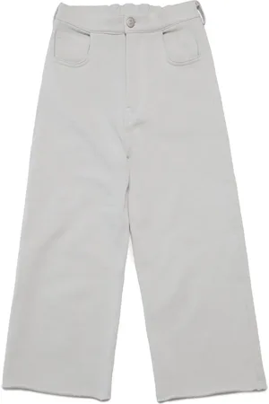 Maison Margiela Pantalones rectos con parche del logo