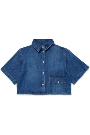 Diesel Camisa de mezclilla con logo bordado