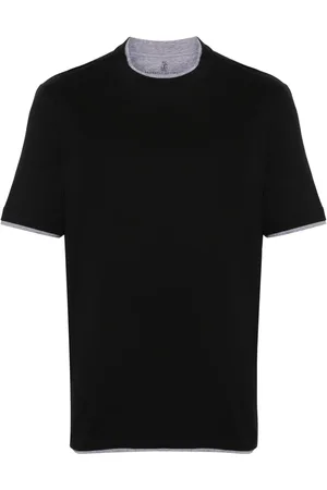 Brunello Cucinelli Playera con logo efecto