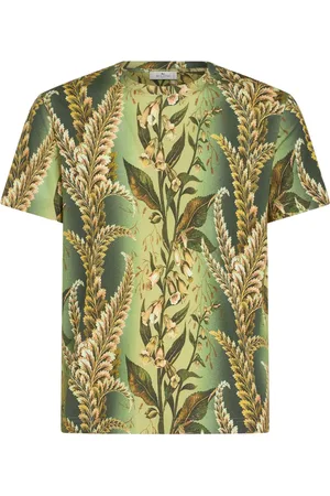 Etro Playera con follaje estampado