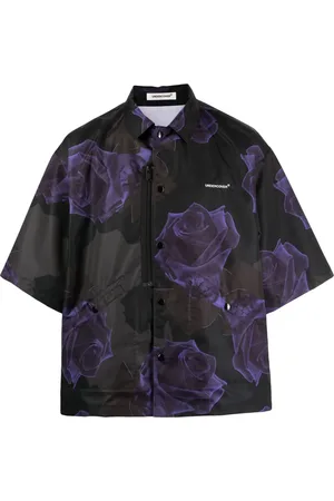 UNDERCOVER Camisa de sarga con rosas estampadas