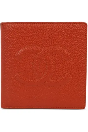 CHANEL Cartera plegable con logo CC 1998