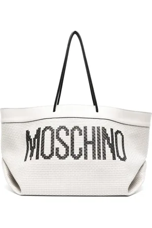 Moschino Tote entretejido con logo estampado