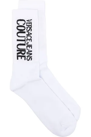 VERSACE Calcetines con logo en intarsia
