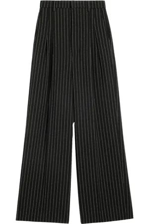 Ami Pantalones anchos con rayas diplomáticas estampadas