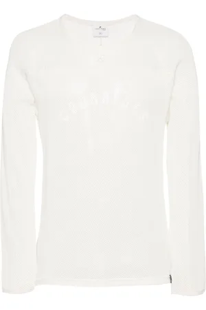 Courrèges Playera de malla con logo estampado
