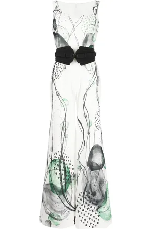 Saiid Kobeisy Jumpsuit anchos con estampado abstracto