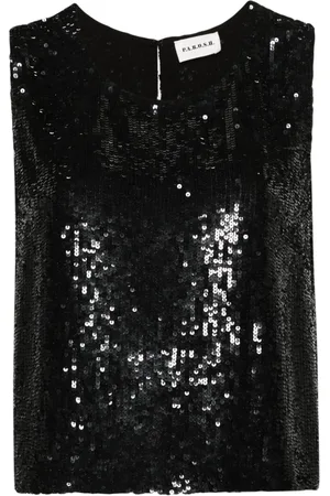 P.A.R.O.S.H. Top sin mangas con detalle de lentejuelas