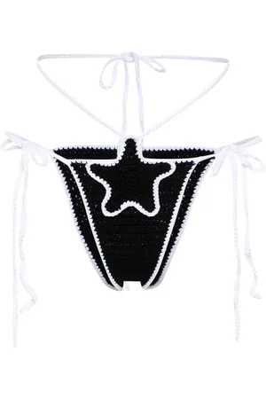 GCDS Bikinis bottom de crochet con parche de estrella