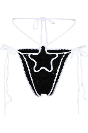 GCDS Bikinis bottom de crochet con parche de estrella