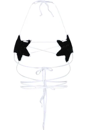 GCDS Top de bikini de crochet con parche de estrella