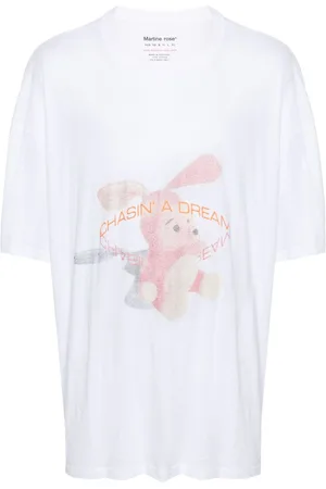 MARTINE ROSE Playera con conejo estampado