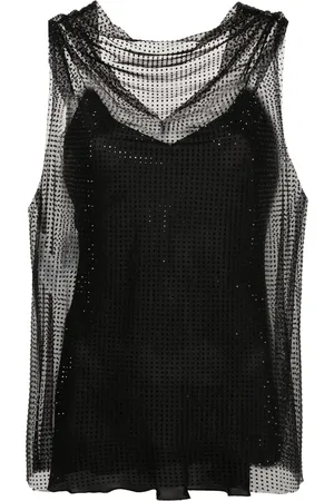 Serafini Blusa con detalles de strass