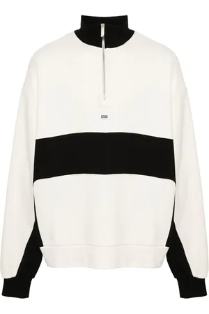 GCDS Sudadera con medio cierre y aplique del logo