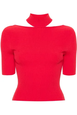 Cult Gaia Top tejido de canalé Brianna