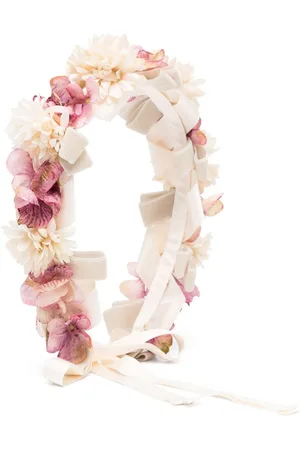 COLORICHIARI Banda para el cabello con apliques florales