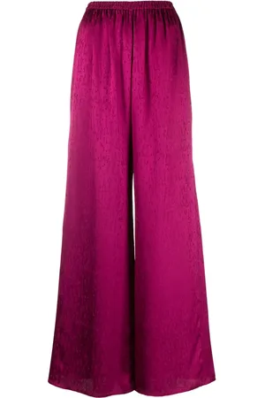 FORTE FORTE Pantalones palazzo con motivo de cuadros