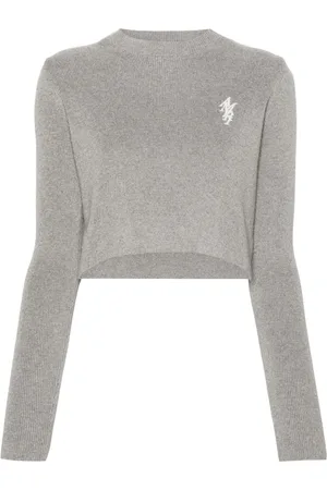 AMIRI Top de canalé Stacked con logo bordado