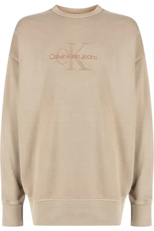 Calvin Klein Sudadera con cuello redondo y logo bordado