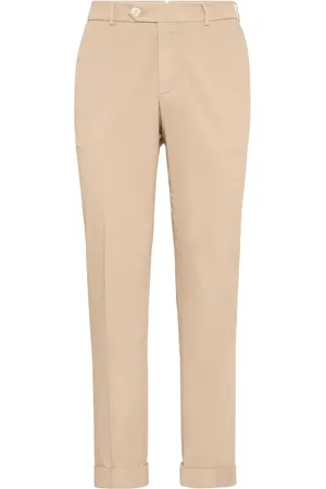 Brunello Cucinelli Pantalones chinos con tiro medio