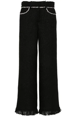 GIUSEPPE DI MORABITO Pantalones de bouclé con detalles de strass