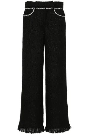 GIUSEPPE DI MORABITO Pantalones de bouclé con detalles de strass