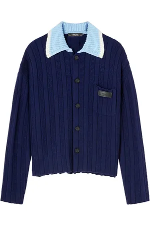 VERSACE Camisa tejida con cuello en contraste