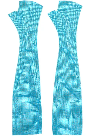 GIUSEPPE DI MORABITO Guantes de malla con detalles de cristal