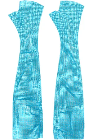 GIUSEPPE DI MORABITO Guantes de malla con detalles de cristal