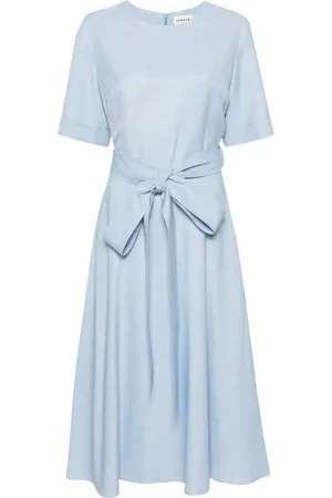 P.A.R.O.S.H. Vestido midi con diseño acampanado y cinturón