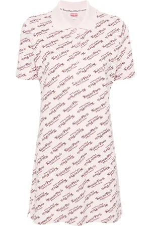 Kenzo Vestido corto con monograma estampado