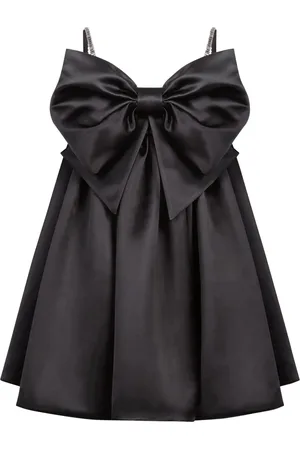 Nina Ricci Vestido corto con detalles de cristal y moño oversize