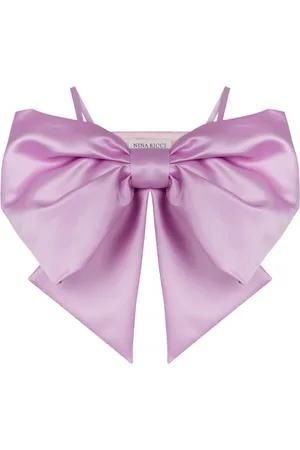 Nina Ricci Top corto con efecto satinado