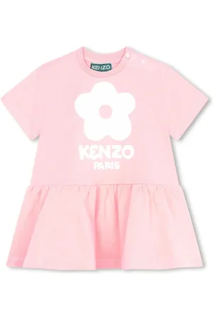 Kenzo Vestido acampanado con logo estampado