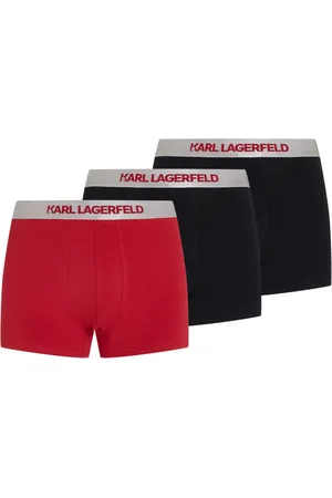 Karl Lagerfeld Pack de tres bóxeres con logo metalizado