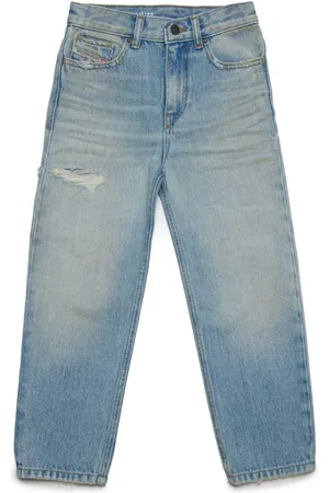 Diesel Jeans rectos con efecto envejecido