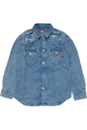 Diesel Camisa de mezclilla con logo bordado