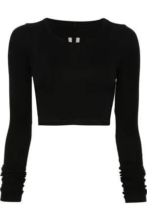 Rick Owens Playera corta con cuello redondo