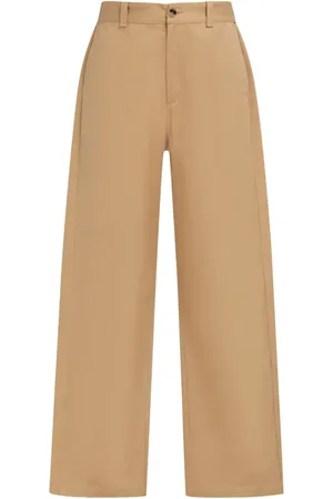 Marni Pantalones rectos con logo en la pretina