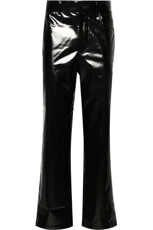 Feng Chen Wang Pantalones con acabado brillante