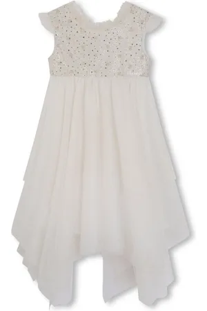 Givenchy Vestido con ribete de volantes y detalles de strass