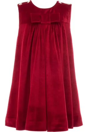 Tulleen Vestido de terciopelo fruncido con detalle de moño